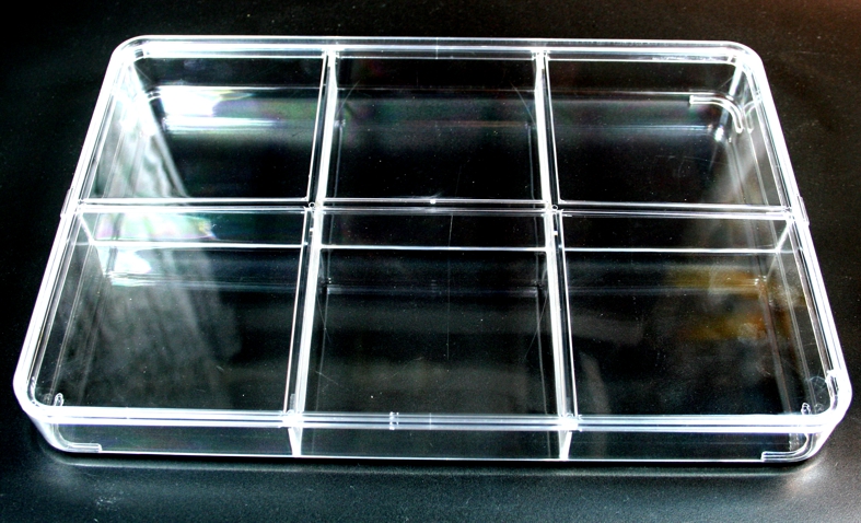 Sorterbox mit Deckel 6 Felder 30x20x3,5cm